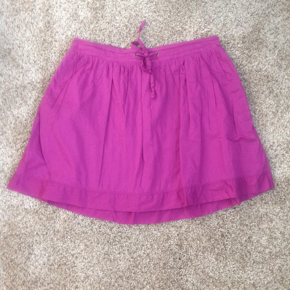 Cute Drawstring Purple Skirt with Pockets 💜
